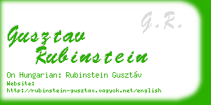 gusztav rubinstein business card