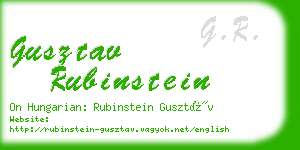 gusztav rubinstein business card